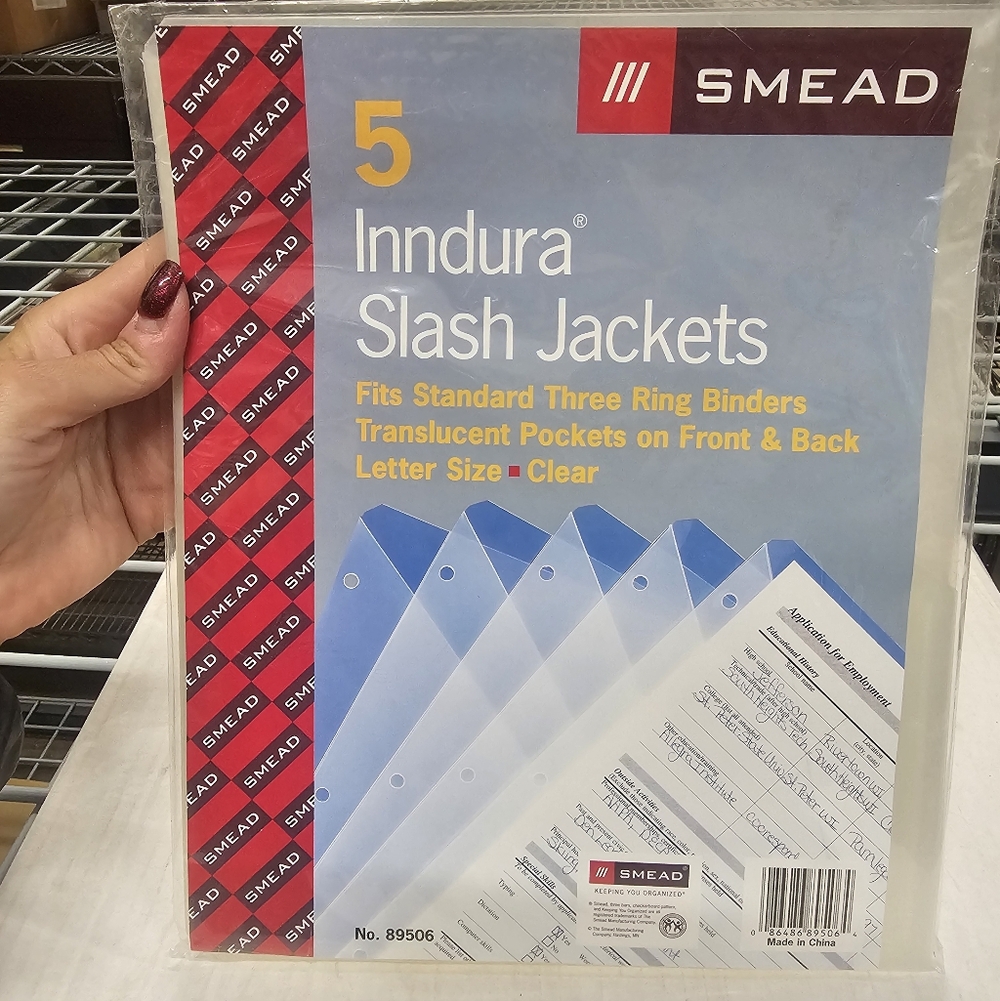 Smead Indura Slash Jackets - Clear (5 Pack)
